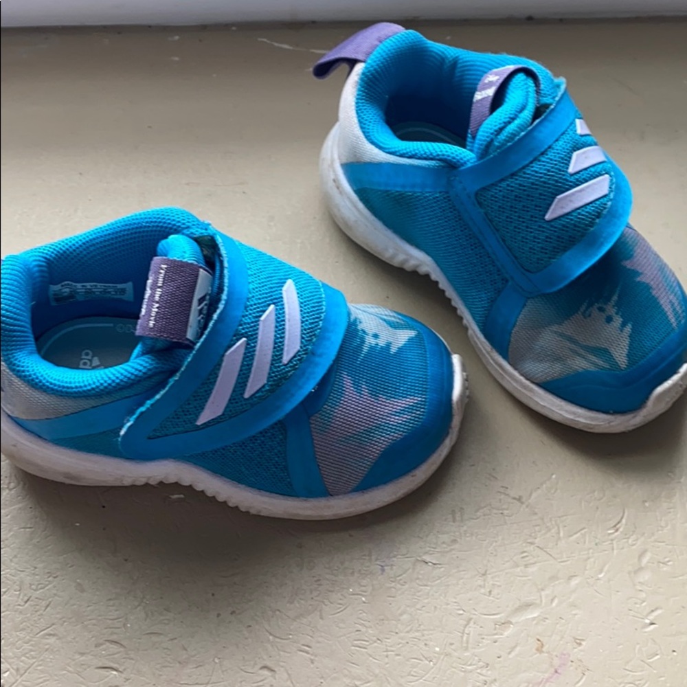 Size 5 Disney frozen adidas sneakers.